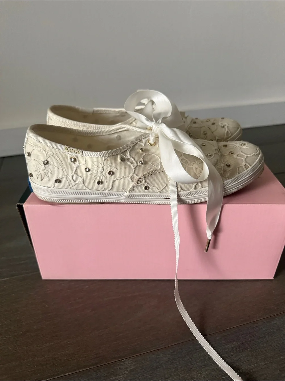 Keds x Kate Spade New York Champion Lace White Sneakers